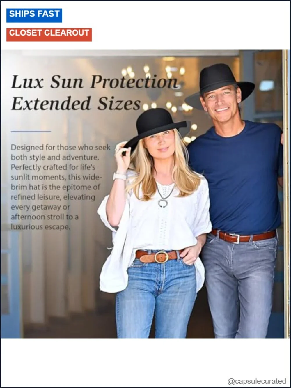 UPF 50+ Women's Fedora Sun Hat – Packable & Adjustable Wide Brim